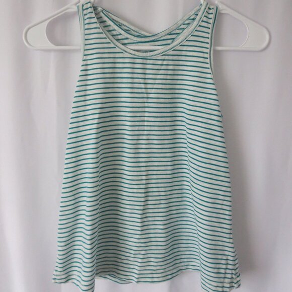 Adorable Girls Summer Stripe Mint Green Top - Picture 3 of 5